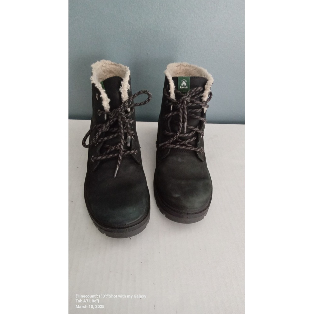 Kamik Ankle Boots Waterproof Winter Lined Lace Up Black Boots